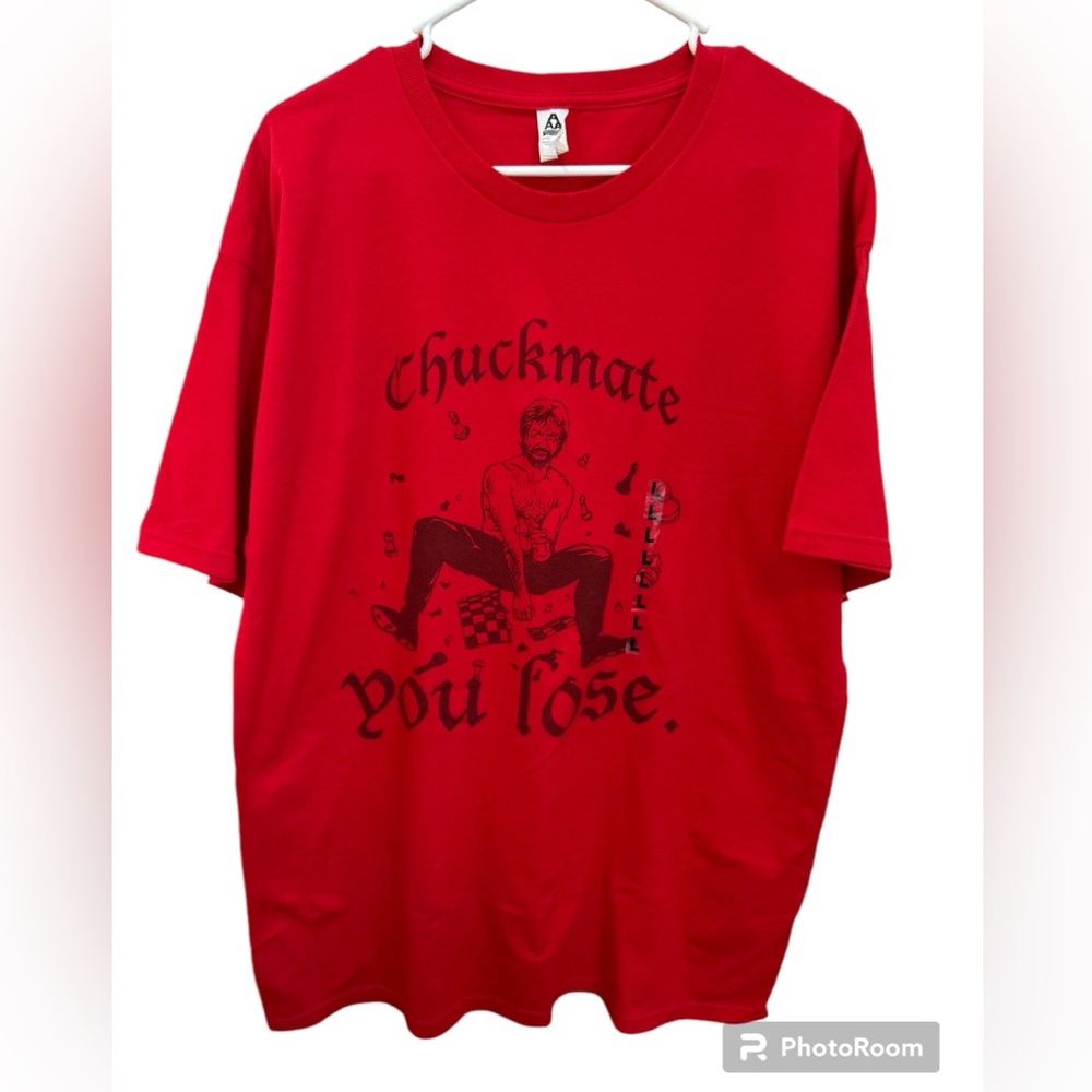 Chuckmate You Lose! Chuck Norris Graphic T-Shirt Size Large NWT